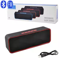Bluetooth-колонка SC-211, speakerphone, радио, PowerBank, red