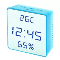 Часы сетевые VST-887Y-5, голубые, температура, влажность, USB