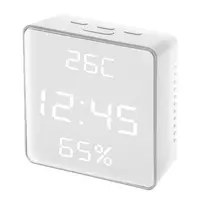 Часы сетевые VST-887Y-6, белые, температура, влажность, USB
