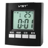 Часы электронные говорящие VST-7027С, температура, 2*AA