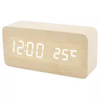 Часы сетевые VST-862-6 белые, (корпус желтый) температура, USB