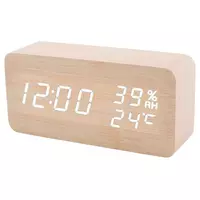 Часы сетевые VST-862S-6 белые, (корпус желтый) температура, влажность, USB