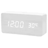 Часы сетевые VST-862-6 белые, (корпус белый) температура, USB