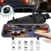 Автомобильный видеорегистратор-зеркало L-9100, LCD 9.66" TOUCH SCREEN весь экран, 2 камеры, 1080P Full HD